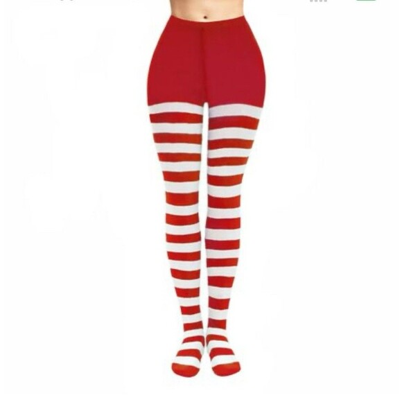 Striped Stockings Hose or Tights Women's Med Full Length Cosplay Accessories - Picture 1 of 6